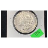 1890 Silver Morgan Dollar cleaned