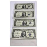 Currency (4) Consecutive #ï¿½s 1935-F$1 Silver