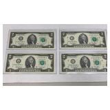 Currency (2) Sets of (2) Consecutive #ï¿½s $2