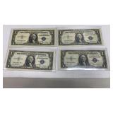 Currency (4) 1935 $1 Silver Certificate Notes