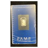 Platinum PAMP 1 Gram 99.95% Platinum Bar, Swiss