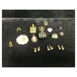 Costume Jewelry Lot with Earrings and Pendants