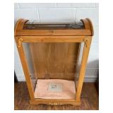 Oak and Glass Quilt Display Cabinet with Hinged To