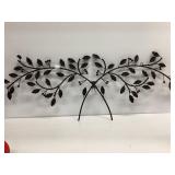 Bronze-Toned Metal Wall Decor With Leaf Motif