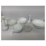 6-Piece Milk Glass Decorative Collection