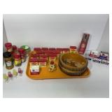 Vintage Spice Tins, Bowl, and Nutcracker