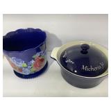 Pioneer Woman Ceramic Planter and Covered Casserol