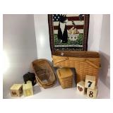 Longaberger Wicker Baskets, Blocks, and Decorative