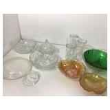 Glass and Carnival Glass Dishes