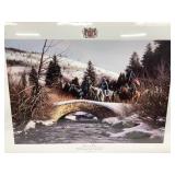 John Paul Strain Signed Print 'Lions in Winter'