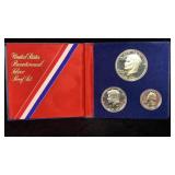 1776-1976-S Silver Proof Bicentennial (3) Coins