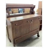 Empire Style Hutch with Mirror Back