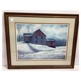 David Knowlton Signed Print 'Bank Barn', 24x30