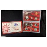 Key Set 1999-S Silver Proof Set, first year