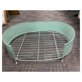 Powder-Coated Green Metal dog bed enclosure