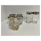 Glassware with Metallic Rim Accents