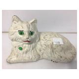 Painted Cement Cat Figurine