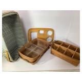 Longaberger Basket Set with Inserts and Liner