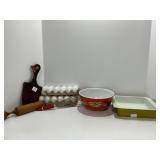 Kitchenware Including Pyrex and Tools