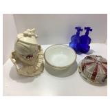 Lot: Ceramics, Glassware, and Decorative Items