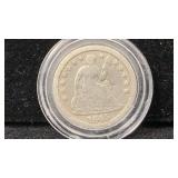 1845 Silver Seated Liberty Half Dime