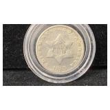 1853 Silver Three Cents