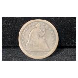 1853 w/ Arrows Silver Seated Liberty Half Dime