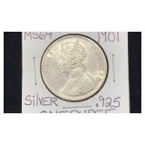 1901 Great Britain-India Silver Rupee World Coin