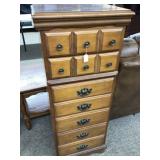 Wooden Chest of Drawers with Mixed Hardware