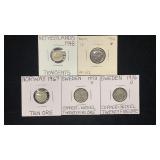 (5) World Coins: Sweden, Norway, Netherland: