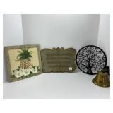 Decorative Display Items With Bell and Plaques