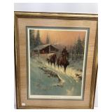 G Harvey 'Leavin' The Line Shack' Print, 32x37