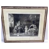 Engraving 'Jealousy' by W.H. Simmons, 29x33'