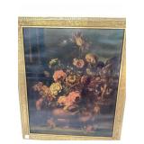 Framed Canvas Print of Floral Arrangement, 29x35
