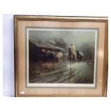 G. Harvey 1974 'The Drifting Cowhand' Framed Print
