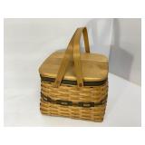 Longaberger Wood Picnic Basket with Lid