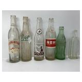 Vintage Glass Bottles Including Sun-Rise, Crush, a