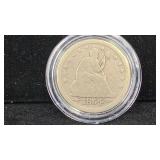 1854 w/ Arrows Silver Seated Liberty Quarter