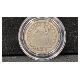 1854 w/ Arrows Silver Seated Liberty Dime