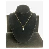 14 kt Gold Necklace with Opal Pendant