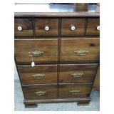 Wooden 4-Drawer Chest With Brass Handles
