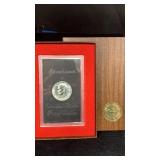 1973-S Silver Proof Eisenhower Dollar, Brown Box