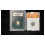 (2) Silver Proof Roosevelt Dimes: 2003-S & 1964