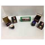 Simpson Mini Helmets and 1999 Hess Fire Truck Set