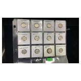 (12) Silver Mercury Dimes 1940-S - 1945-S