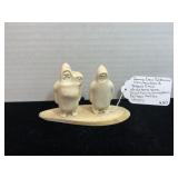 James Crow Inuit Family Carving in Caribou Antler