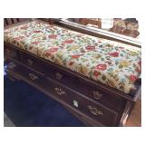 Branded Cedar Chest with Upholstered Top