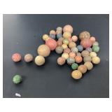 45 Multicolored Clay Marbles