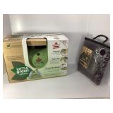Bissell Little Green Cleaner and Kirkland Throw Bl