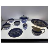 Allerton Semi-China Blue and White Tableware Set